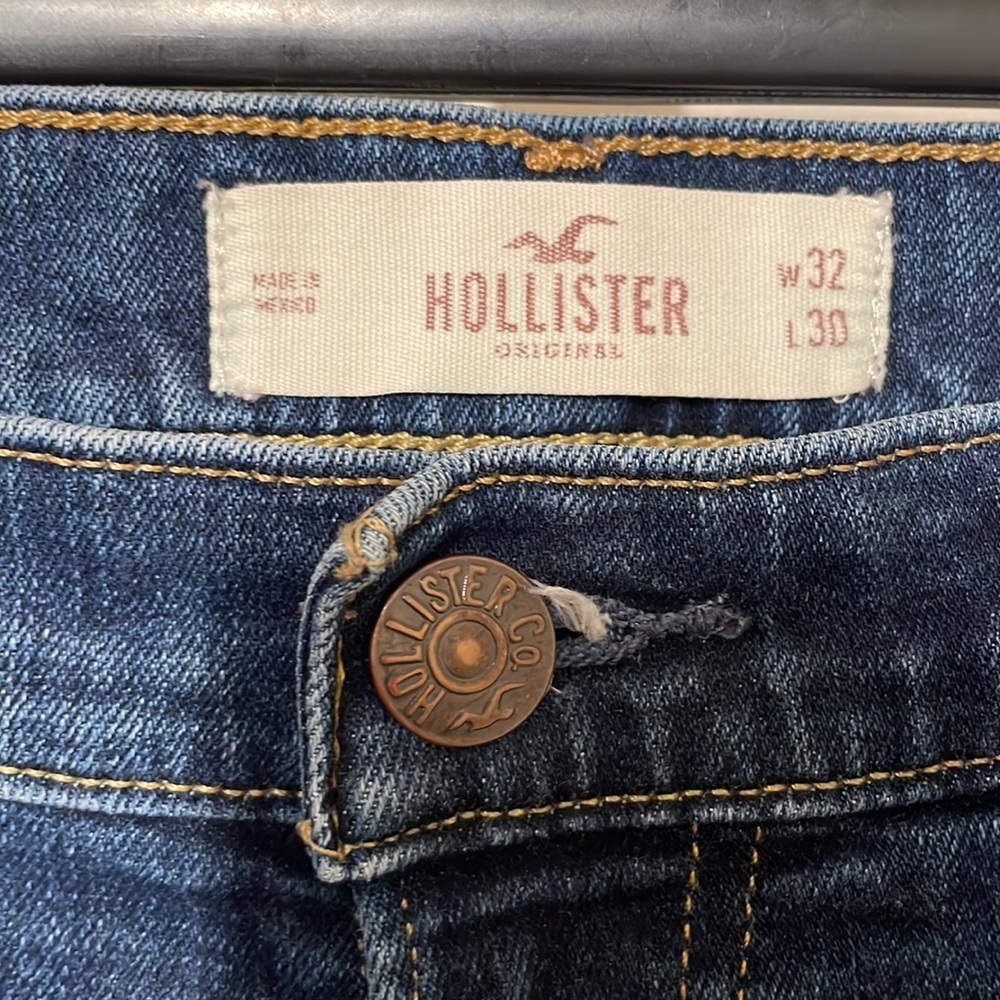 Dark Blue Classic Straight Hollister Epic Flex Jeans 👖 - Picture 3 of 9